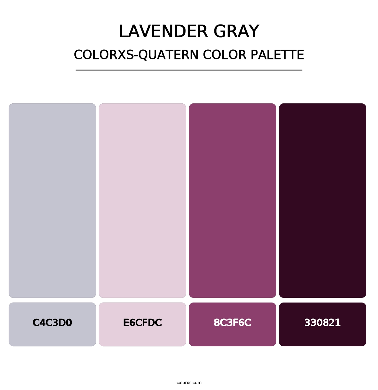Lavender Gray - Colorxs Quatern Palette