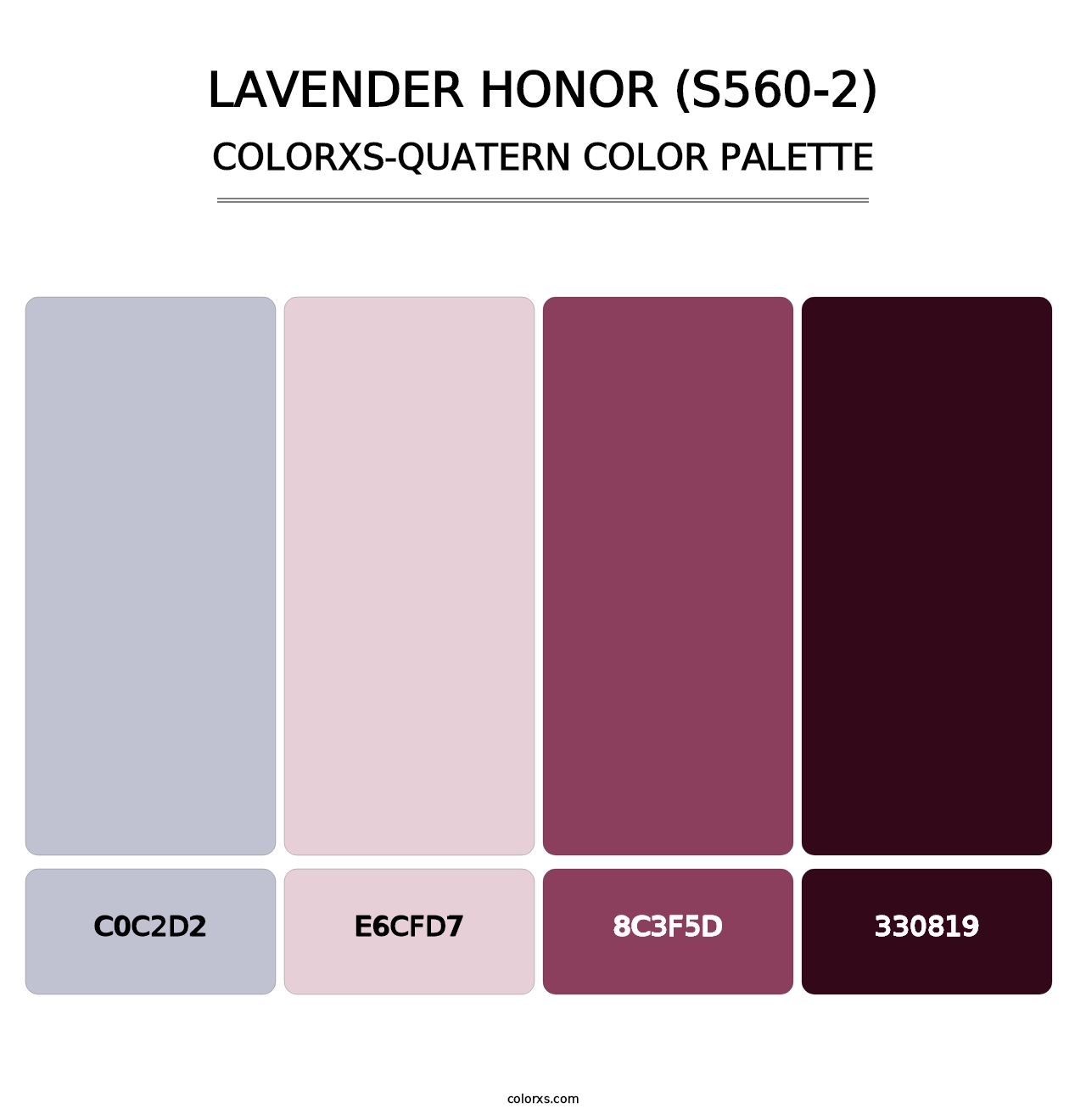 Lavender Honor (S560-2) - Colorxs Quatern Palette