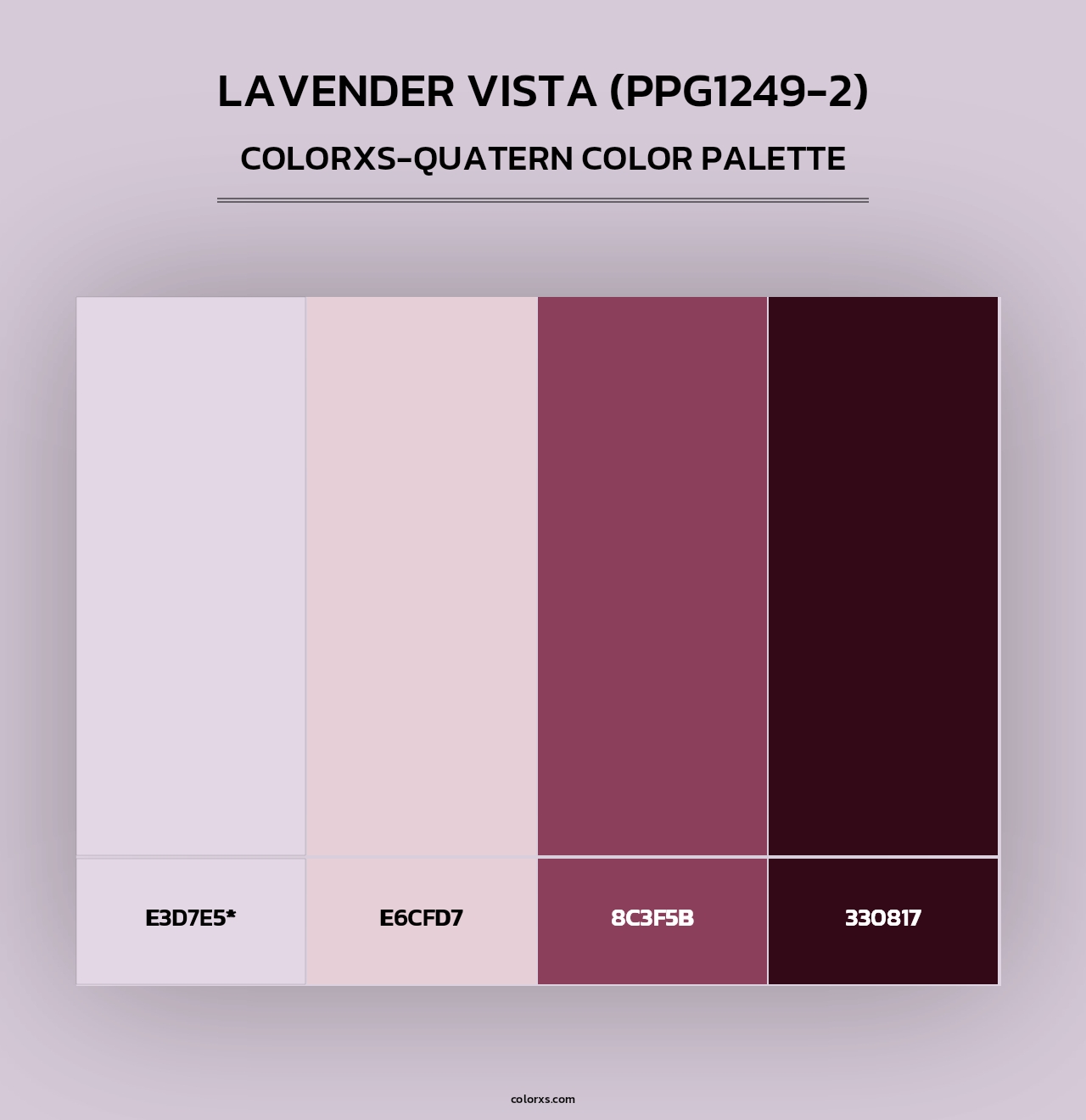 Lavender Vista (PPG1249-2) - Colorxs Quad Palette