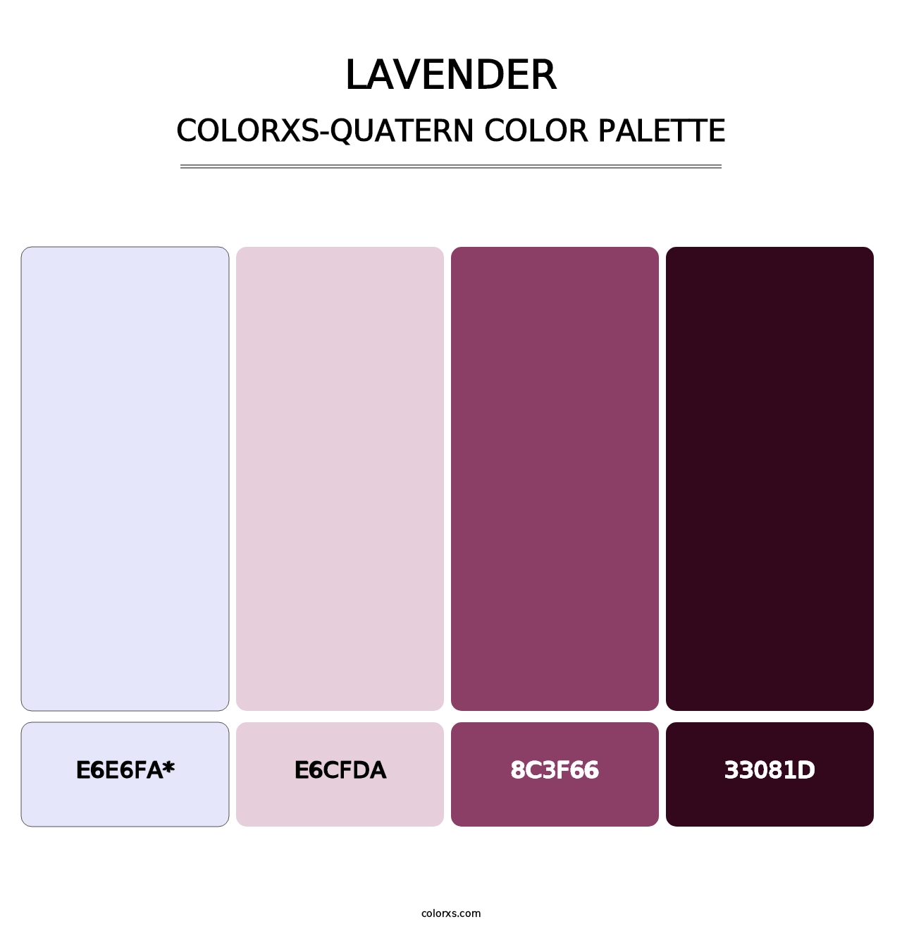 Lavender - Colorxs Quatern Palette