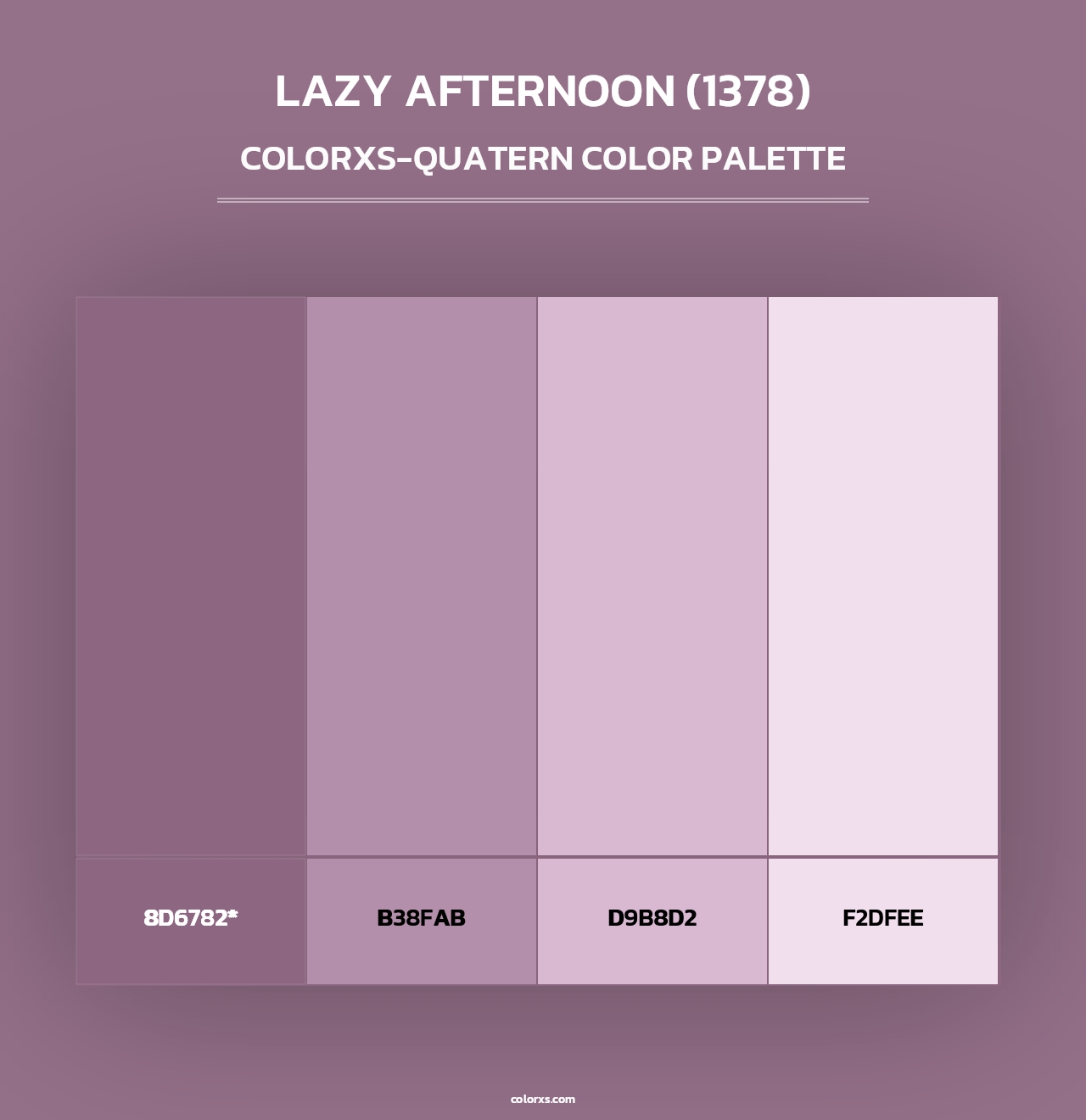 Lazy Afternoon (1378) - Colorxs Quad Palette