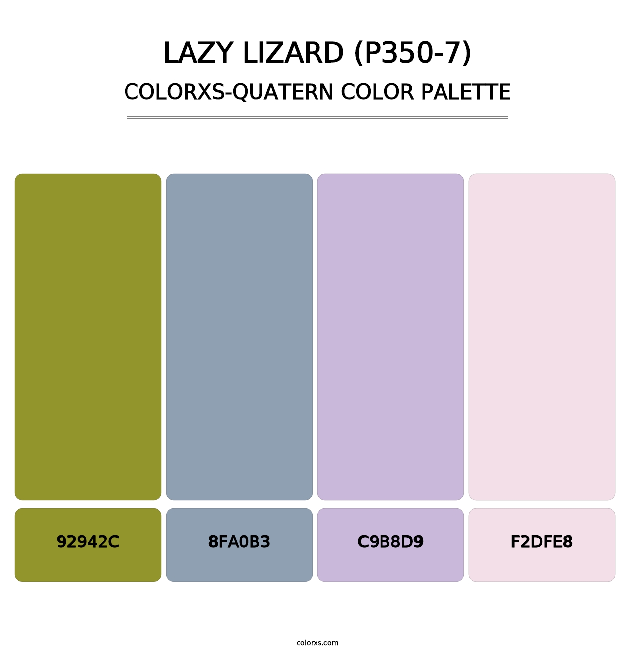 Lazy Lizard (P350-7) - Colorxs Quatern Palette
