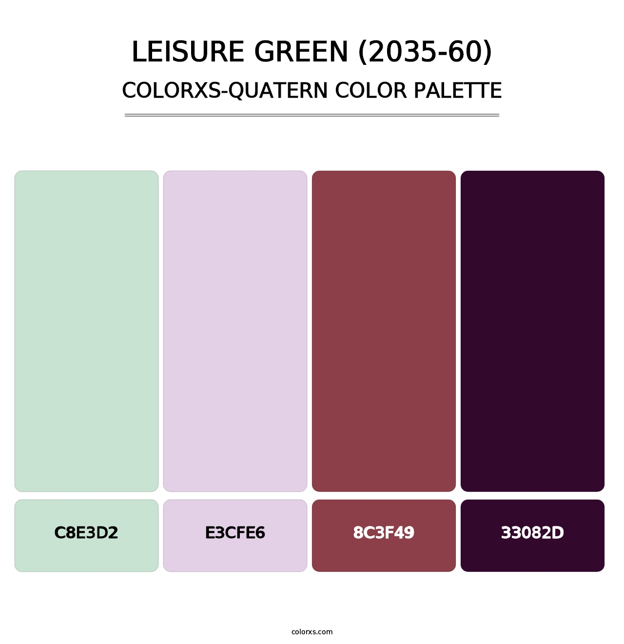 Leisure Green (2035-60) - Colorxs Quatern Palette