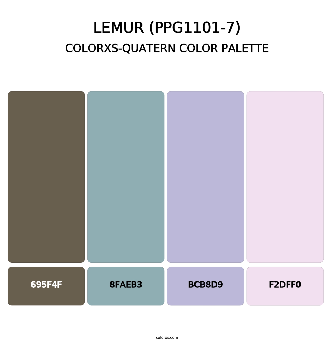 Lemur (PPG1101-7) - Colorxs Quatern Palette