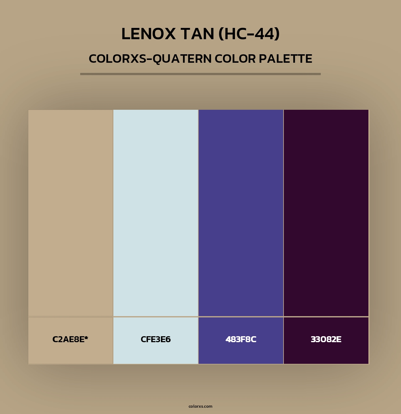 Lenox Tan (HC-44) - Colorxs Quad Palette