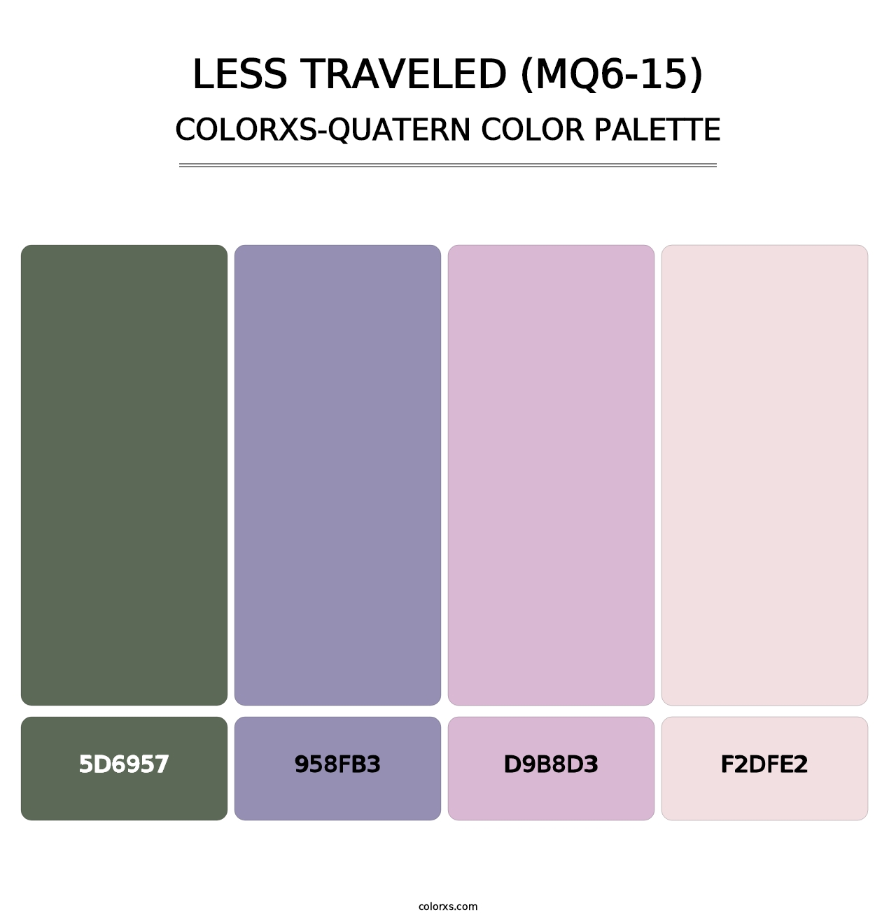 Less Traveled (MQ6-15) - Colorxs Quatern Palette