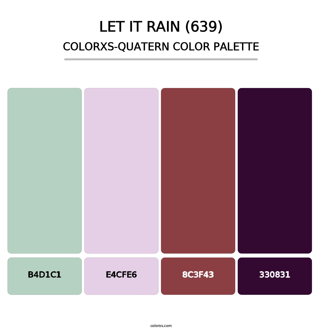 Let It Rain (639) - Colorxs Quatern Palette
