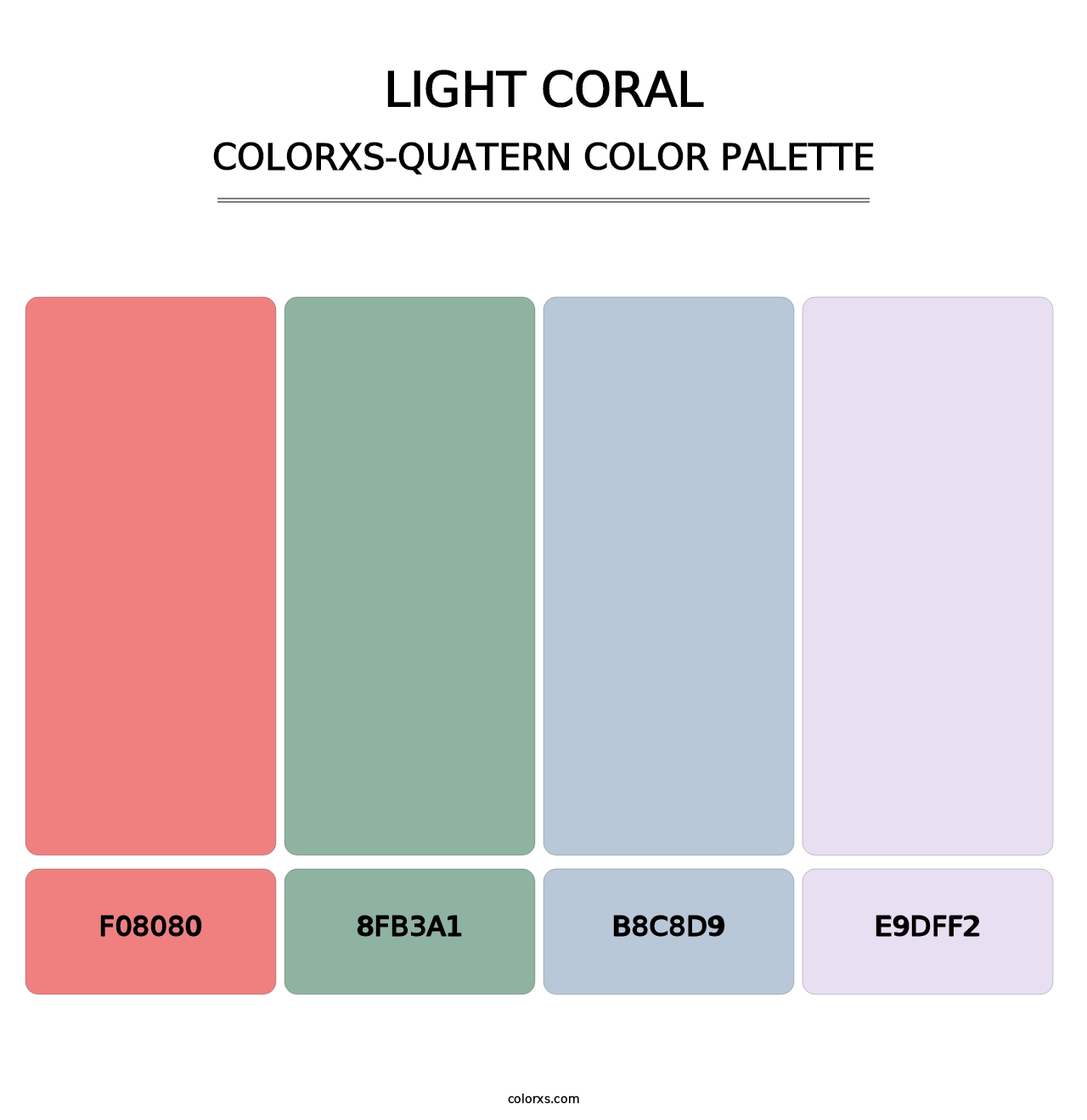 Light Coral - Colorxs Quatern Palette