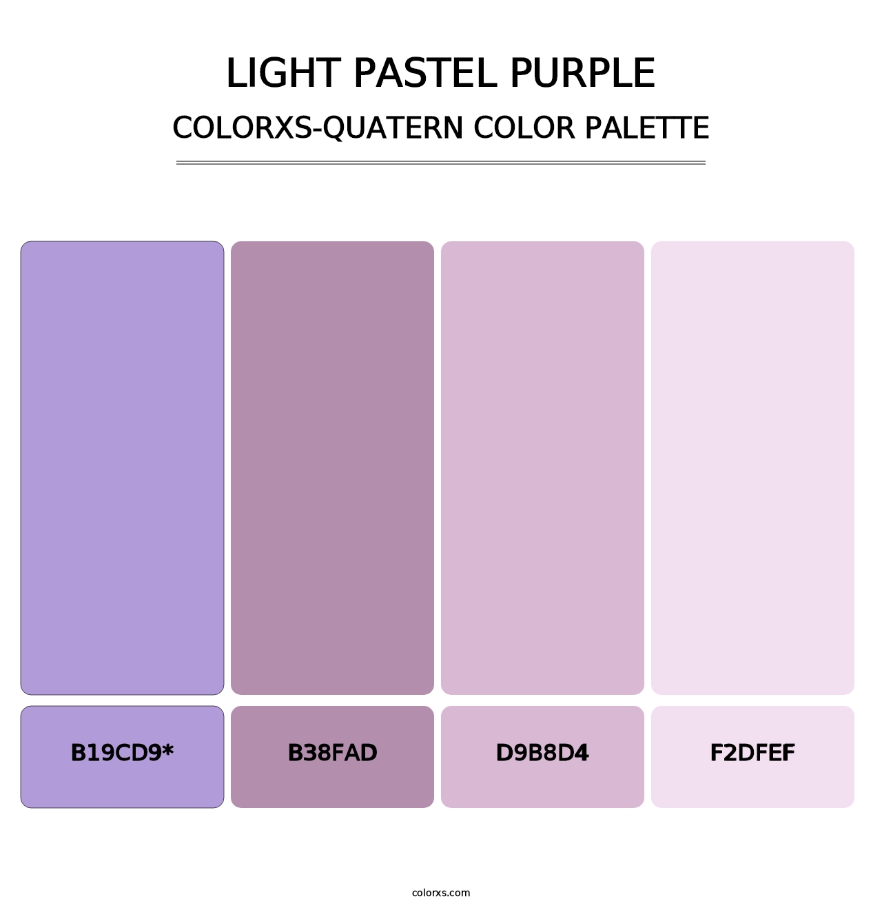 Light Pastel Purple - Colorxs Quatern Palette
