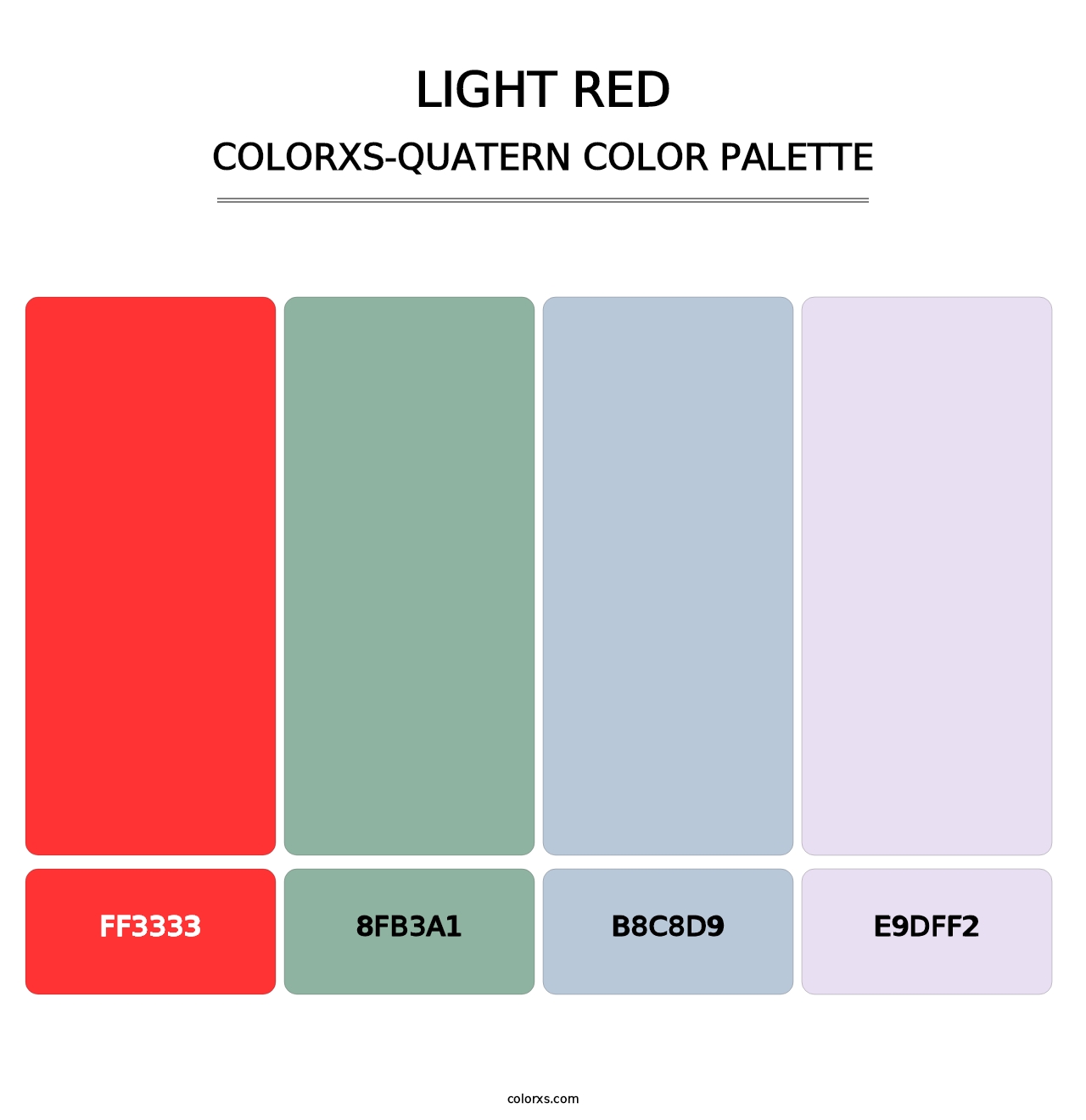 Light Red - Colorxs Quatern Palette
