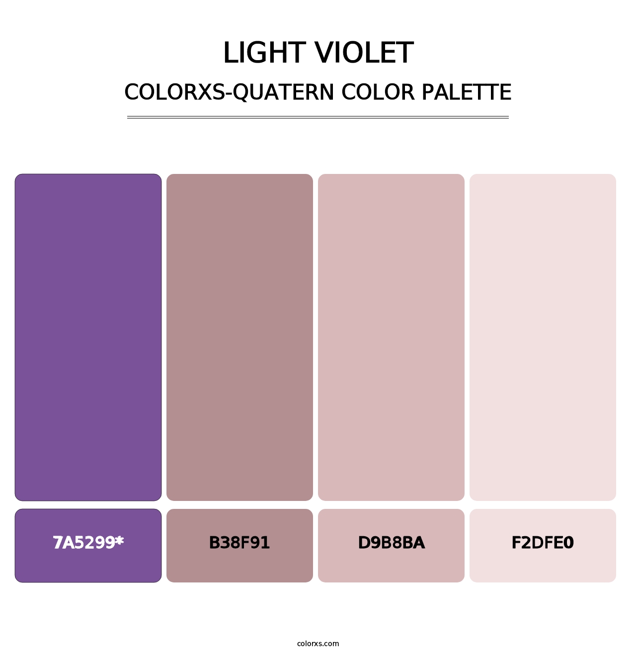 Light Violet - Colorxs Quatern Palette