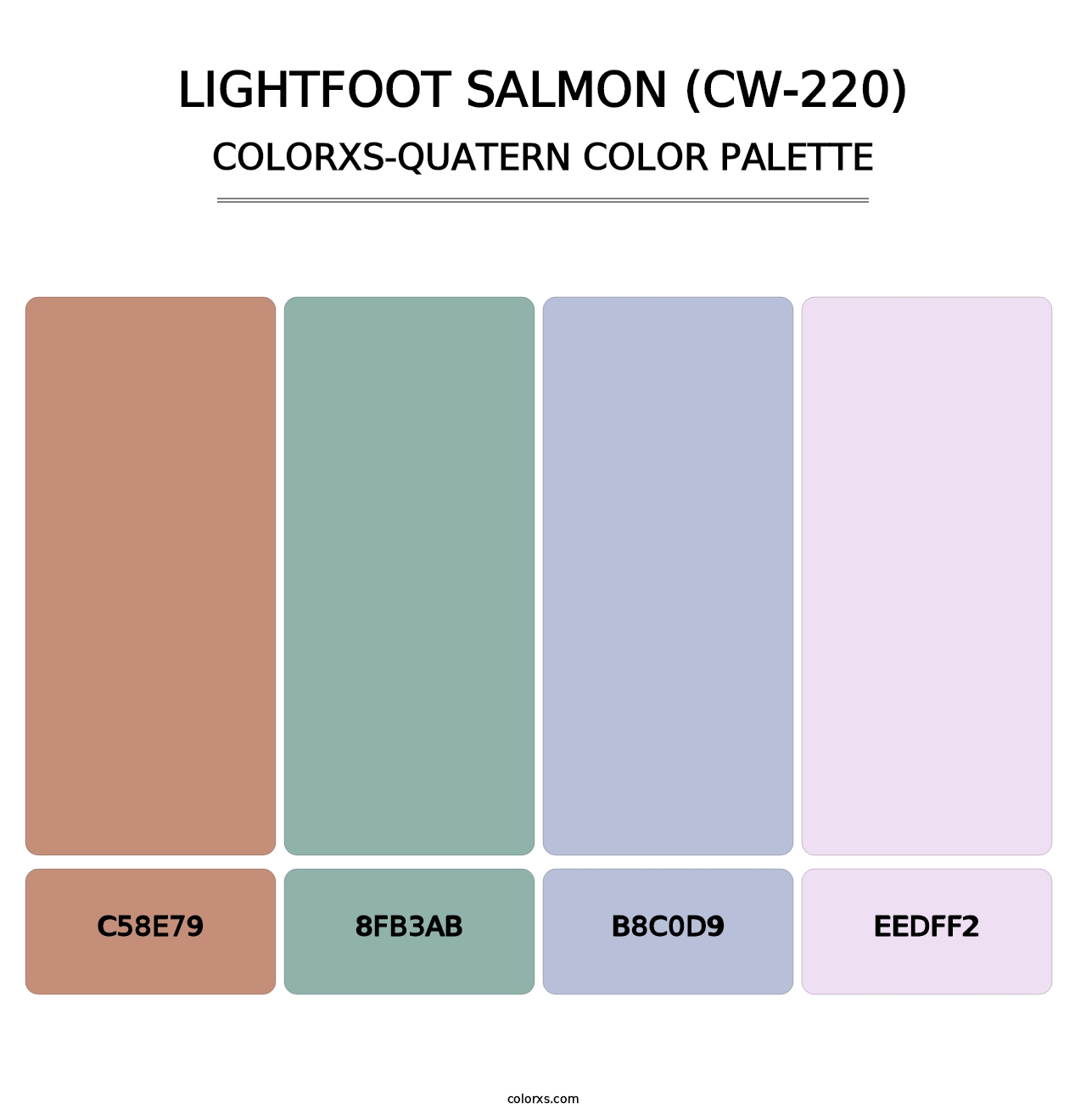 Lightfoot Salmon (CW-220) - Colorxs Quatern Palette