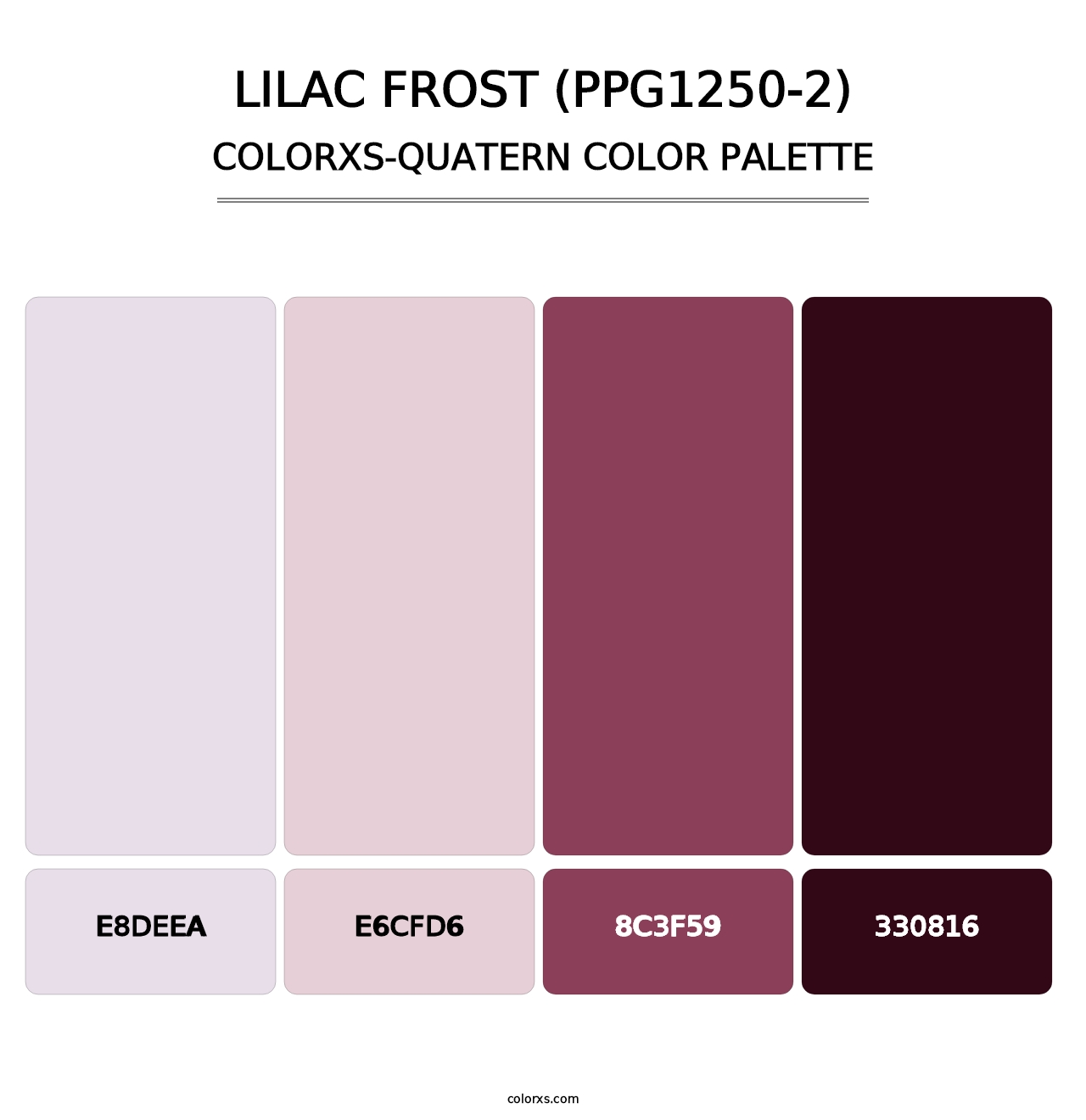 Lilac Frost (PPG1250-2) - Colorxs Quatern Palette