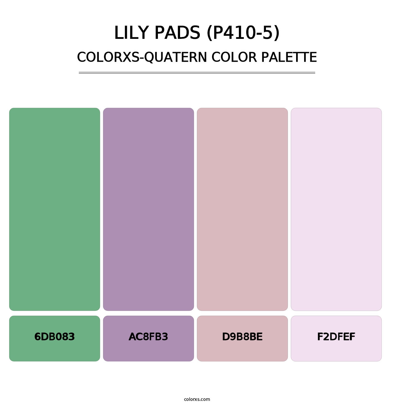 Lily Pads (P410-5) - Colorxs Quatern Palette