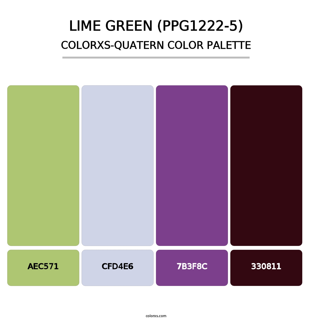 Lime Green (PPG1222-5) - Colorxs Quatern Palette
