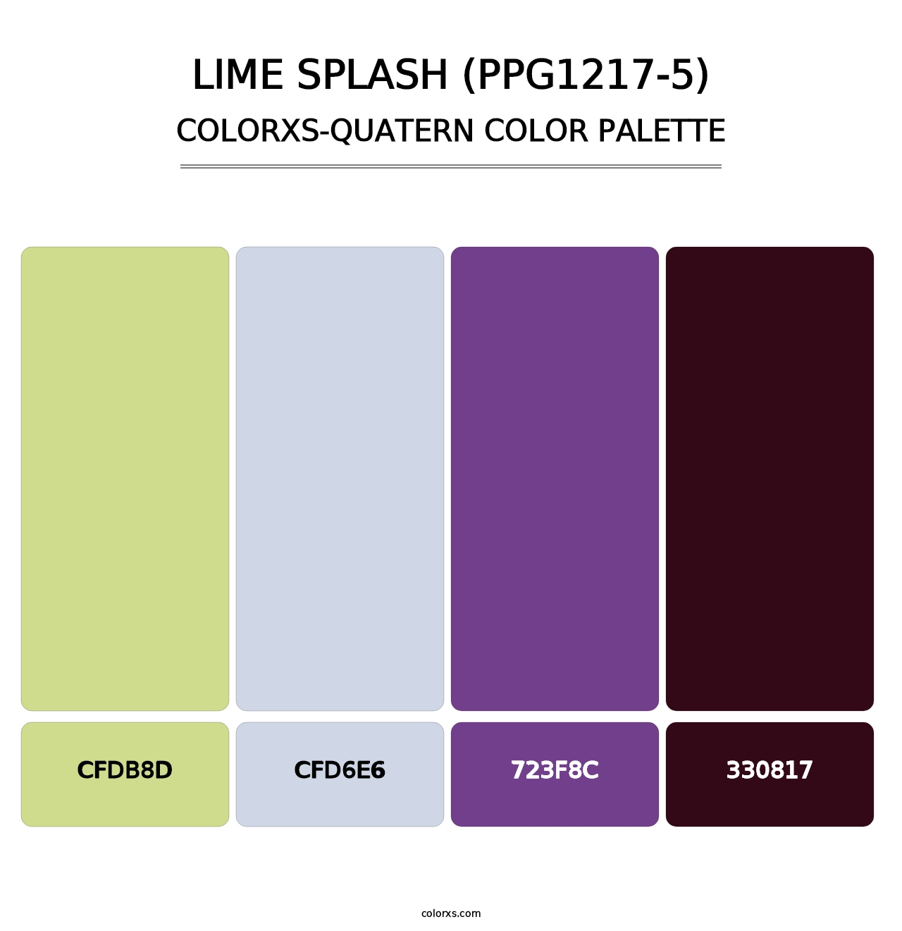 Lime Splash (PPG1217-5) - Colorxs Quatern Palette