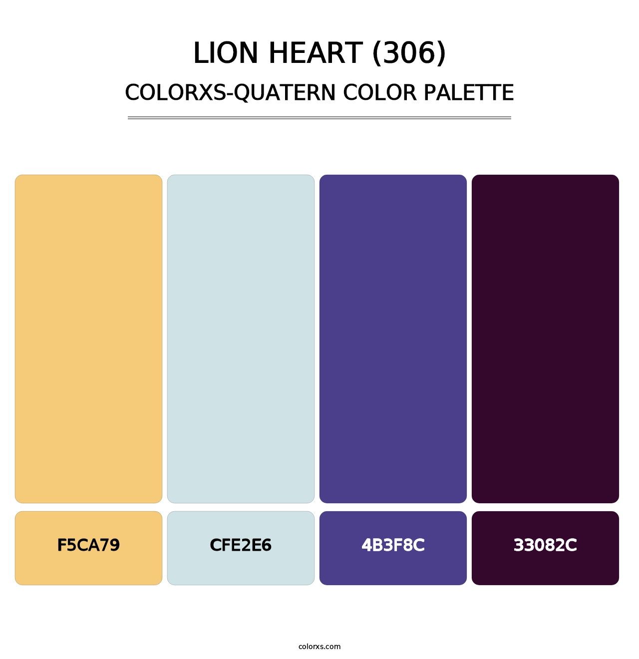 Lion Heart (306) - Colorxs Quatern Palette