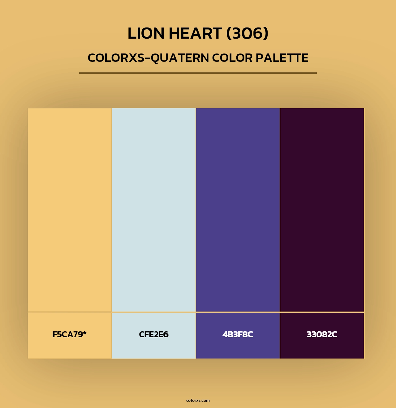 Lion Heart (306) - Colorxs Quad Palette