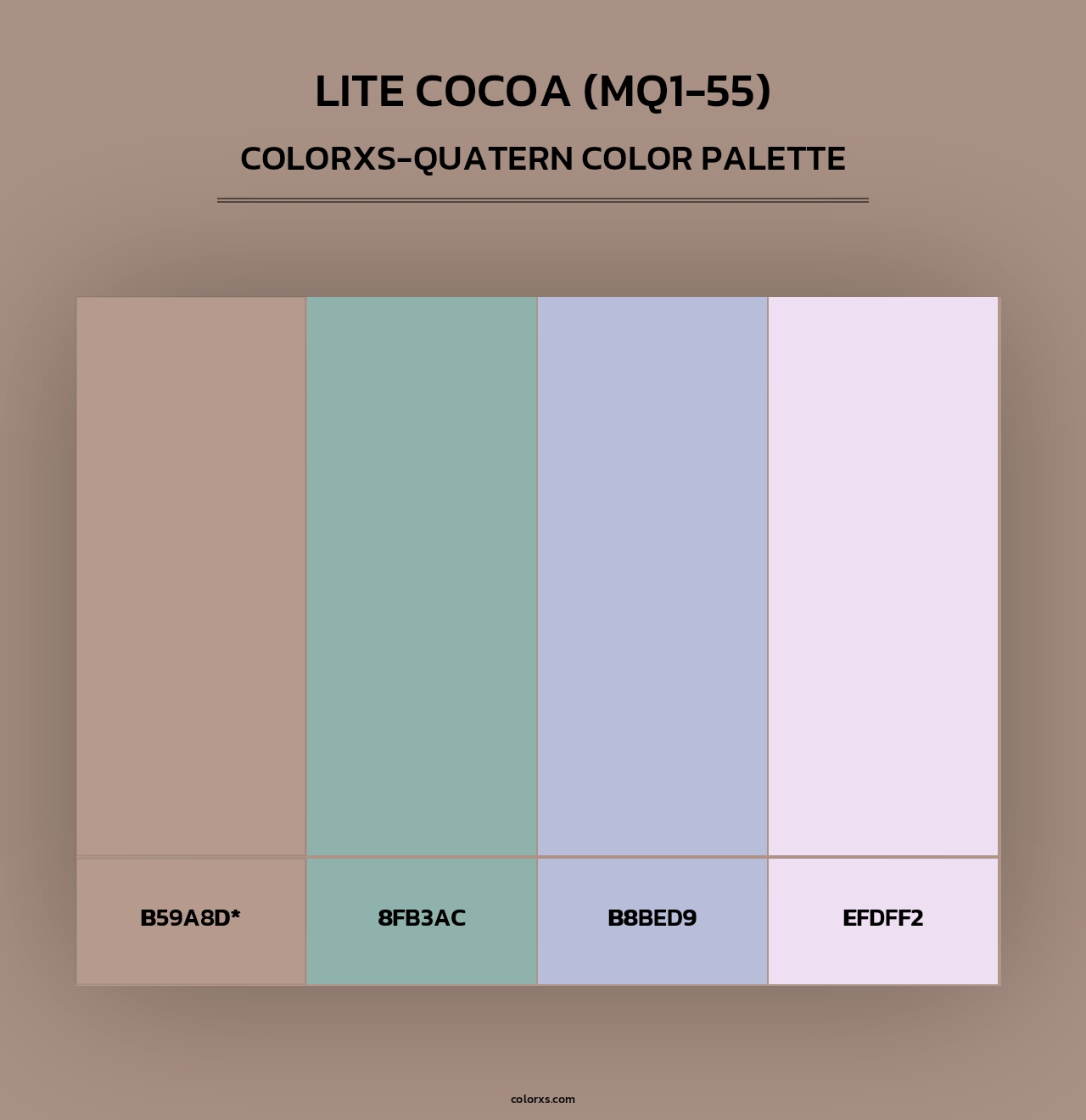 Lite Cocoa (MQ1-55) - Colorxs Quad Palette