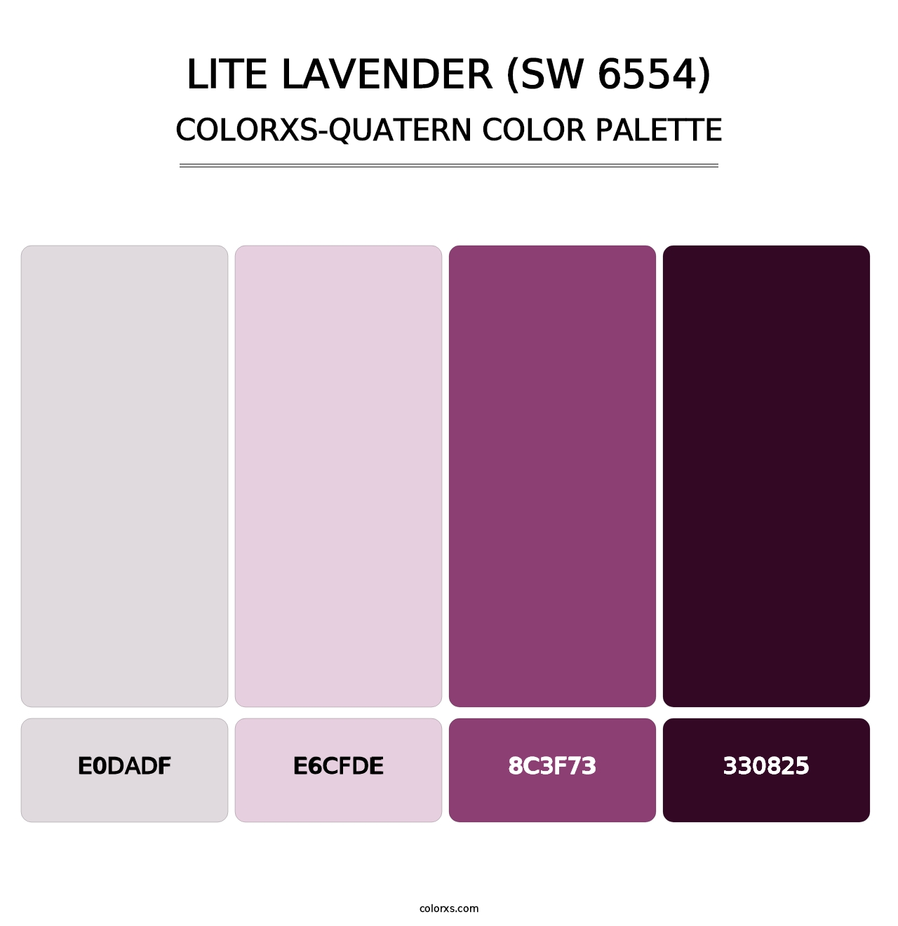 Lite Lavender (SW 6554) - Colorxs Quatern Palette