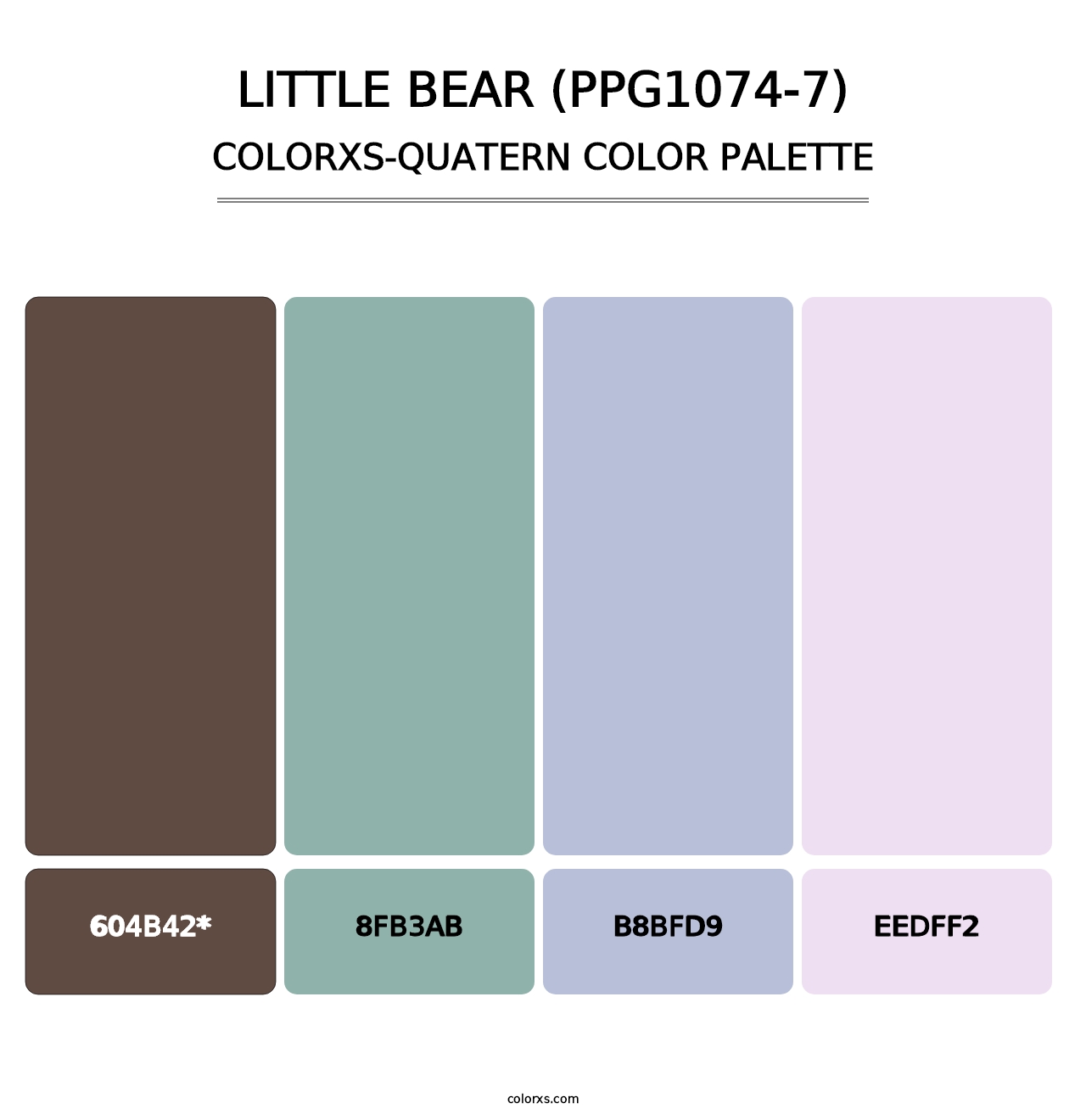 Little Bear (PPG1074-7) - Colorxs Quatern Palette