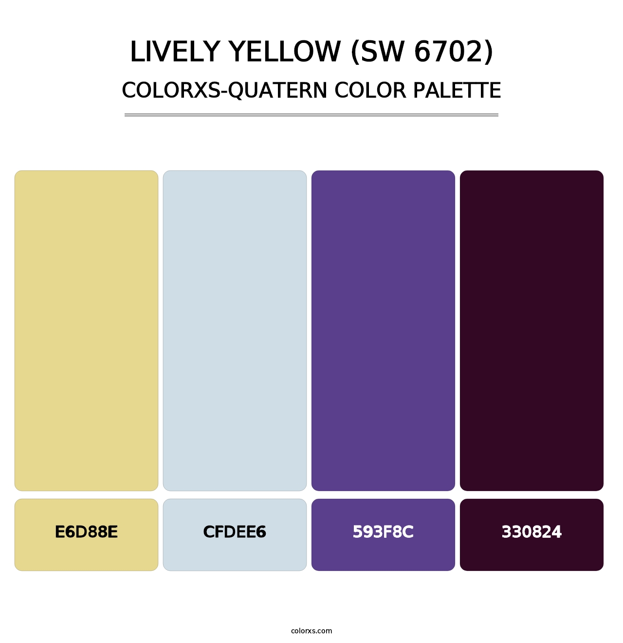 Lively Yellow (SW 6702) - Colorxs Quatern Palette