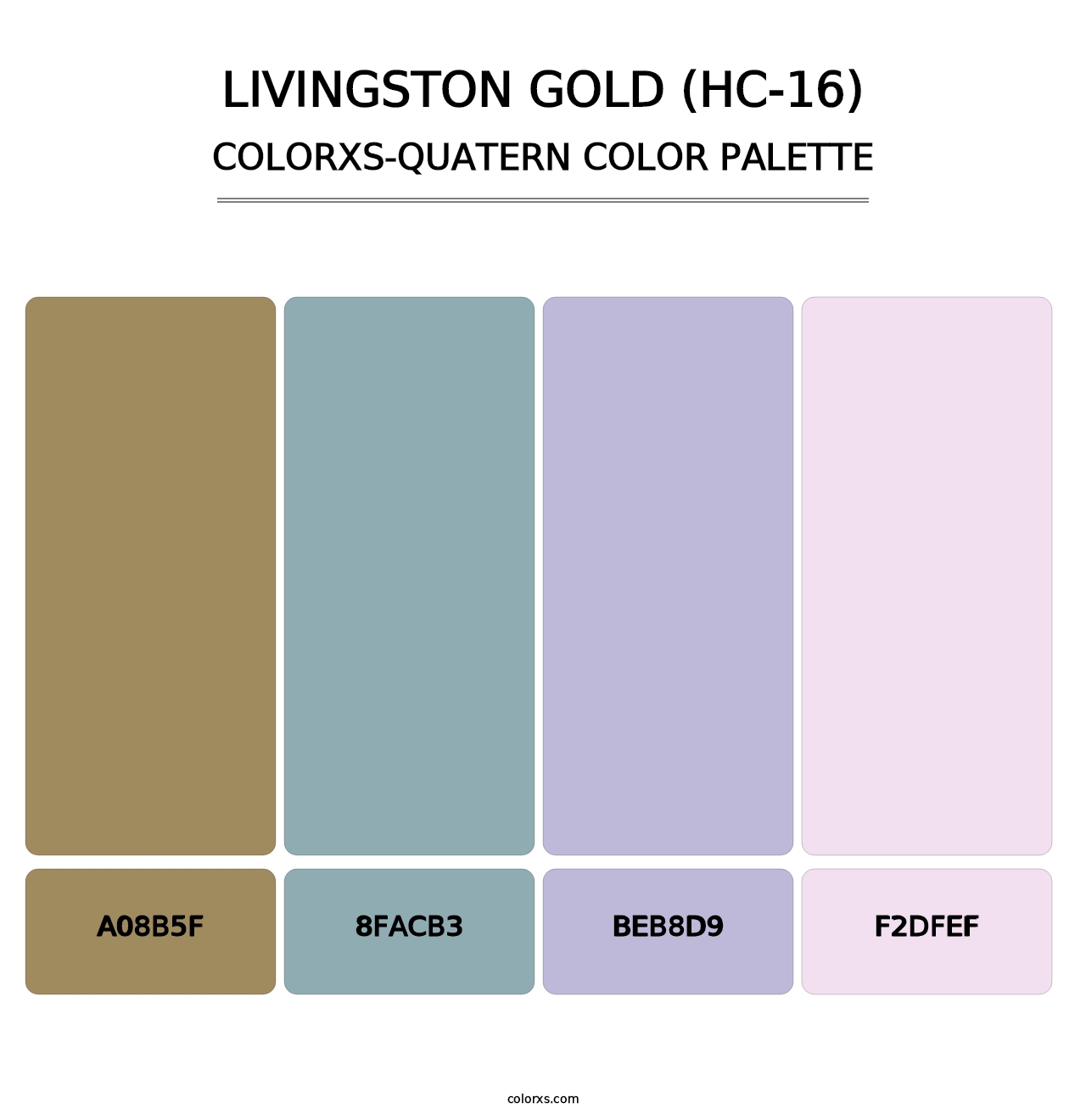 Livingston Gold (HC-16) - Colorxs Quatern Palette