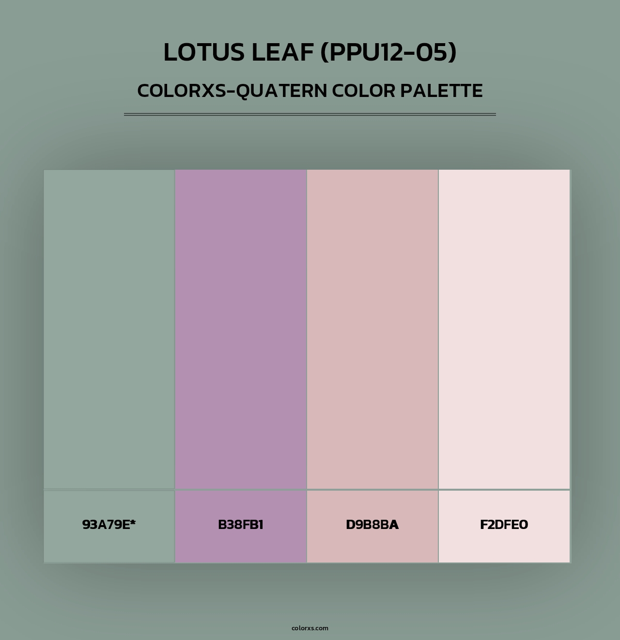 Lotus Leaf (PPU12-05) - Colorxs Quad Palette