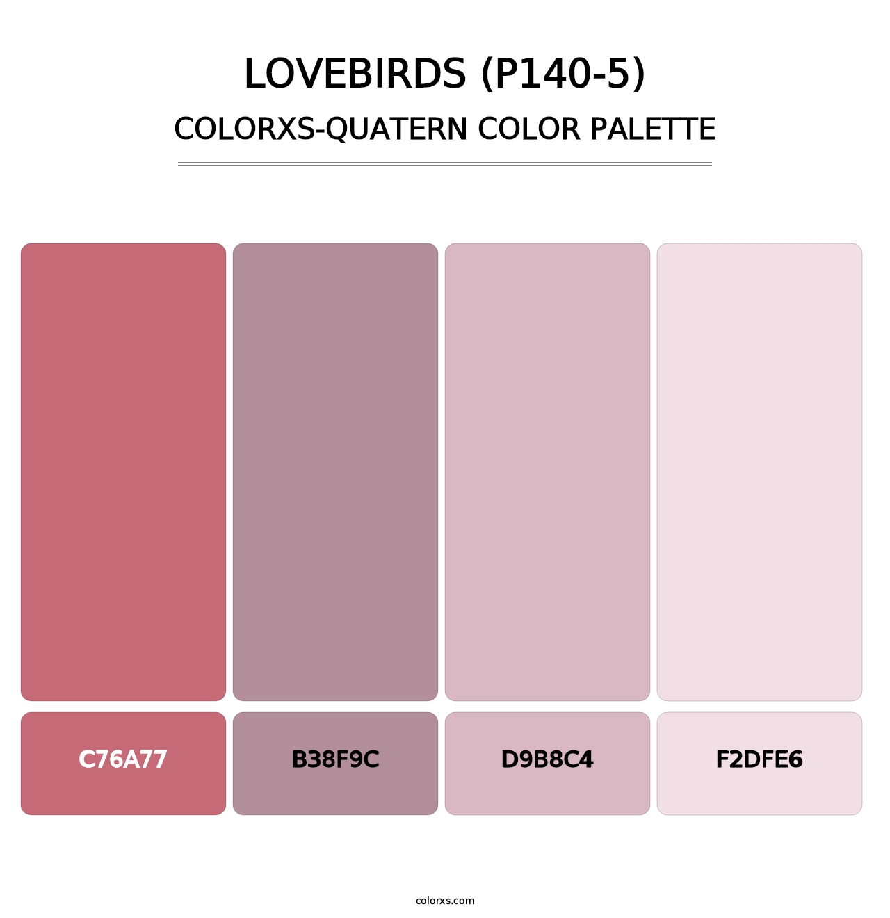 Lovebirds (P140-5) - Colorxs Quatern Palette