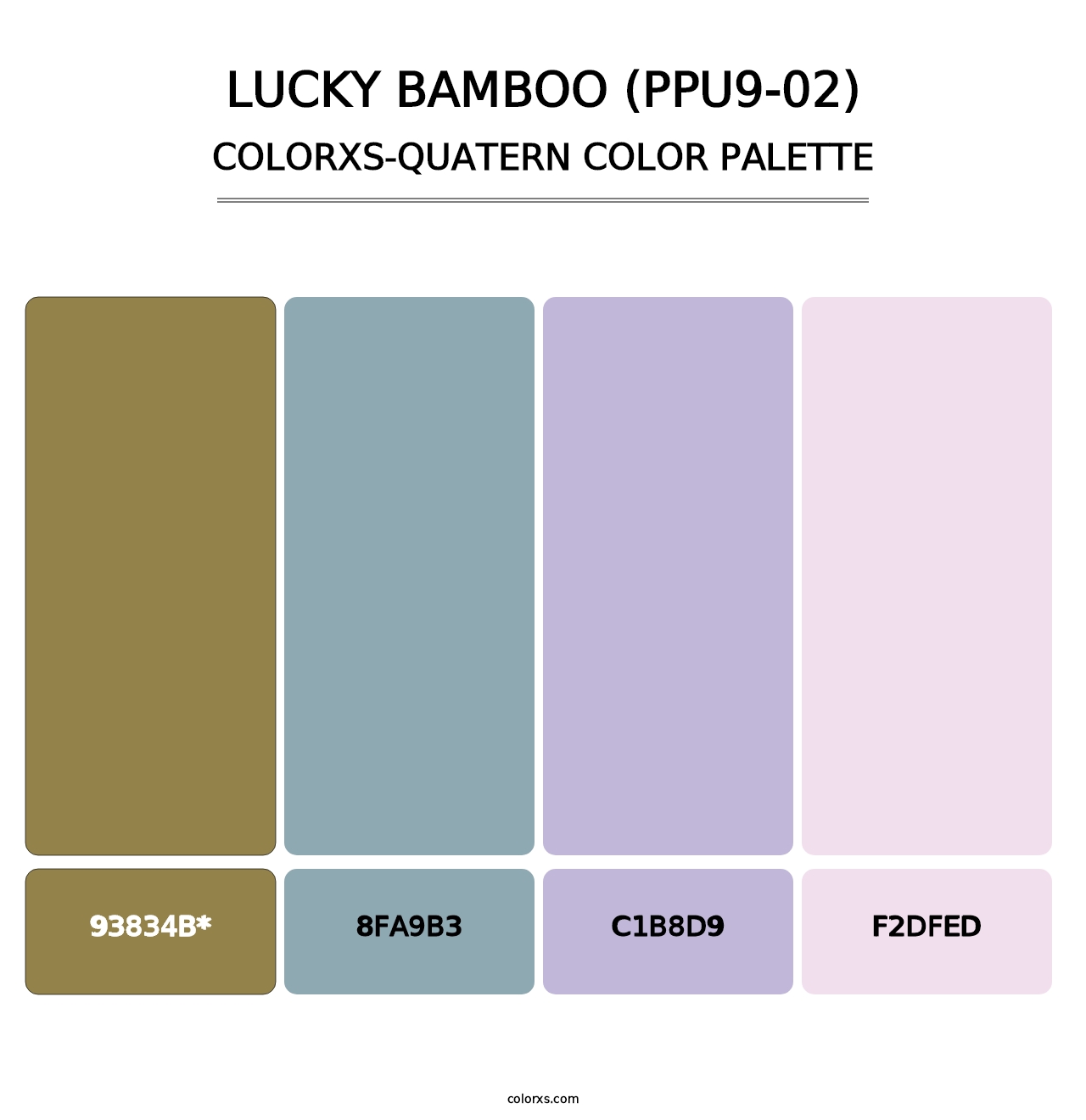 Lucky Bamboo (PPU9-02) - Colorxs Quatern Palette