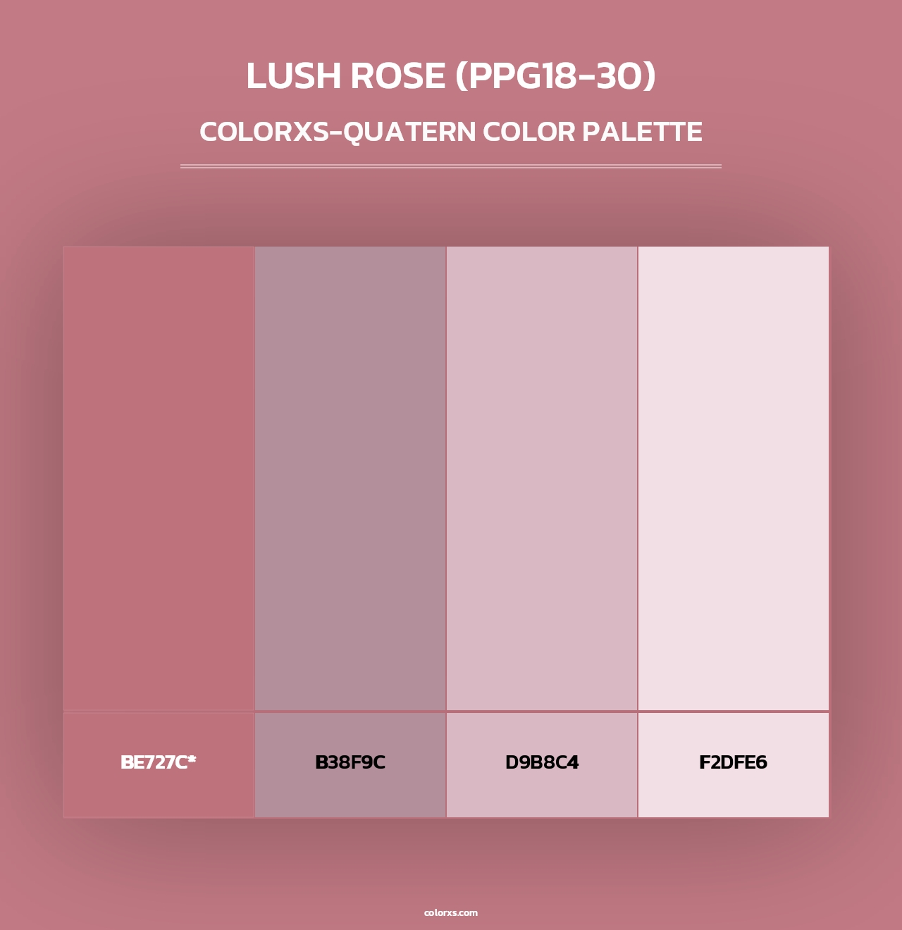 Lush Rose (PPG18-30) - Colorxs Quad Palette