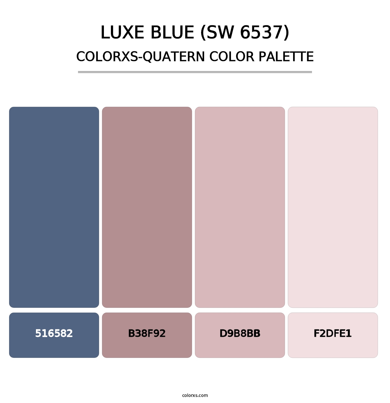 Luxe Blue (SW 6537) - Colorxs Quatern Palette