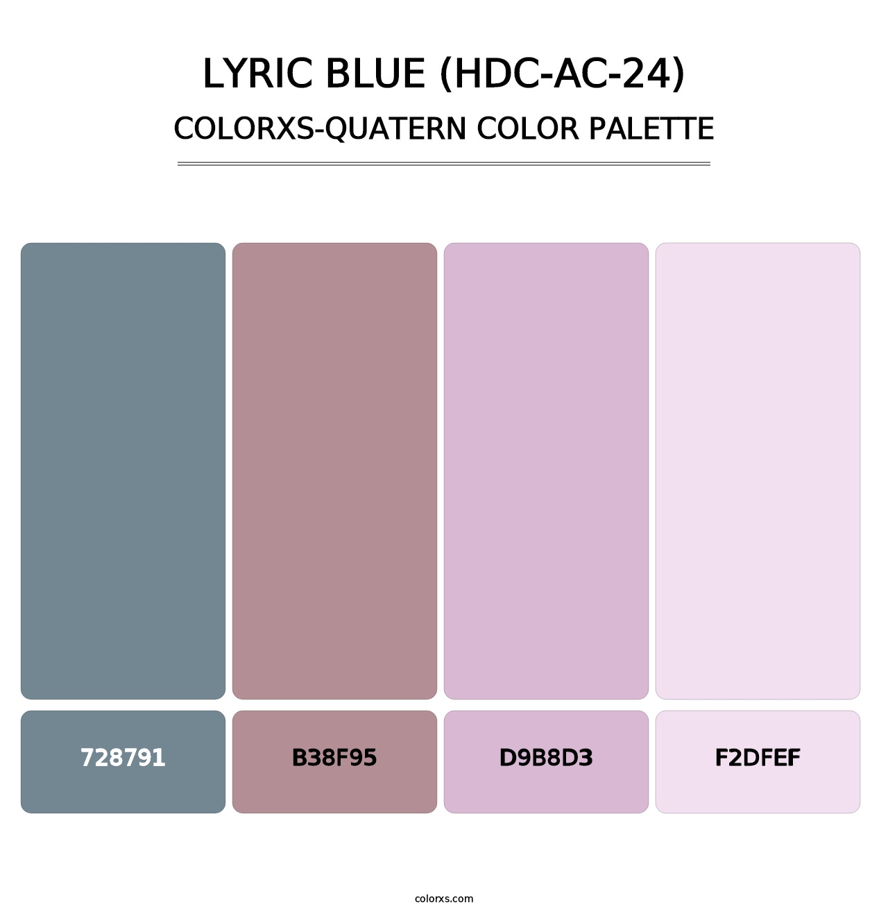 Lyric Blue (HDC-AC-24) - Colorxs Quatern Palette
