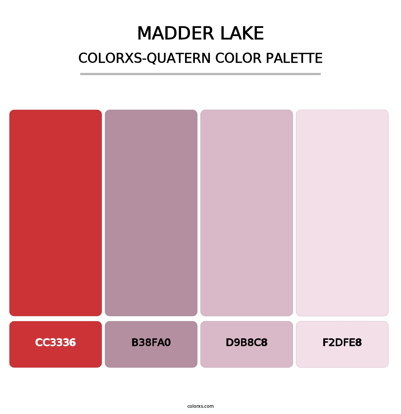 Madder Lake - Colorxs Quatern Palette