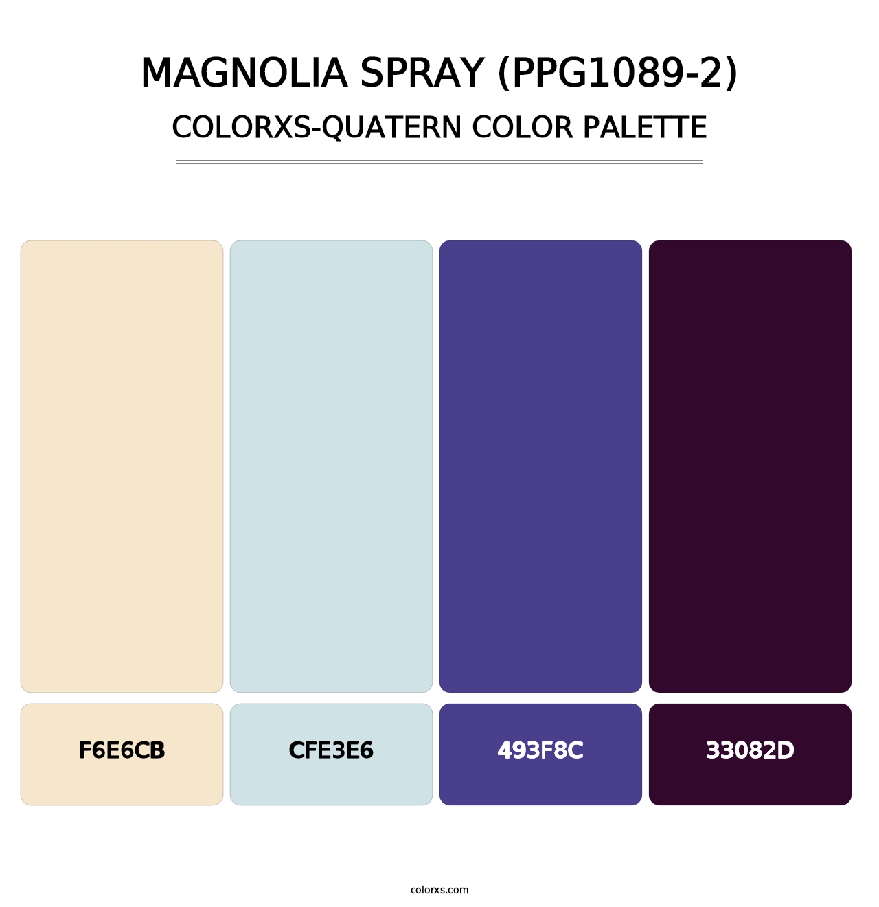 Magnolia Spray (PPG1089-2) - Colorxs Quatern Palette