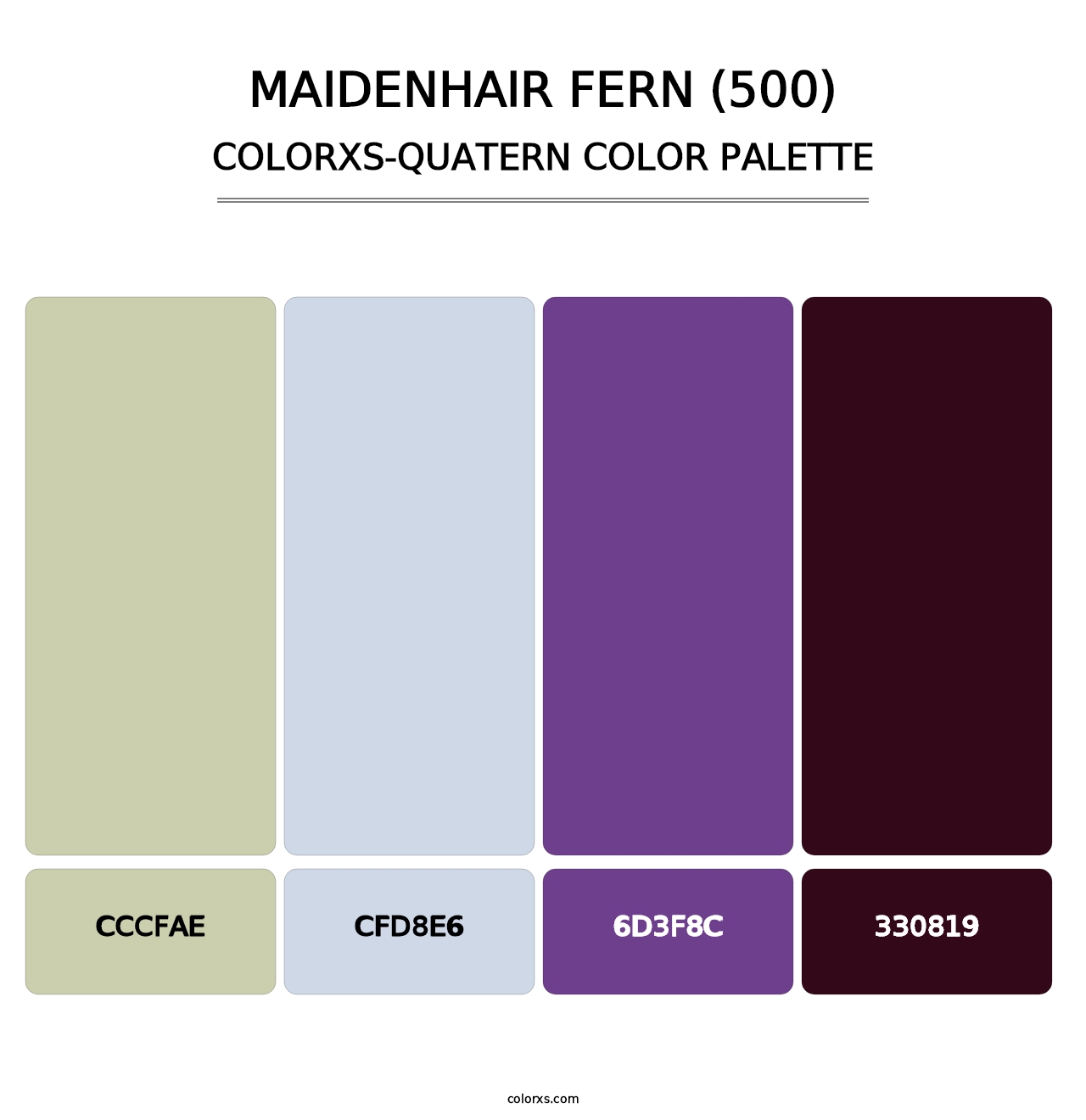 Maidenhair Fern (500) - Colorxs Quatern Palette