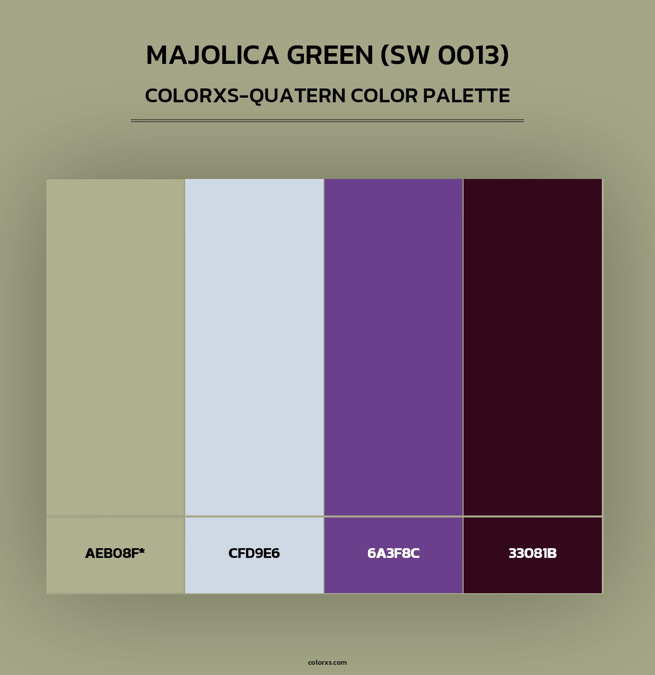 Majolica Green (SW 0013) - Colorxs Quad Palette