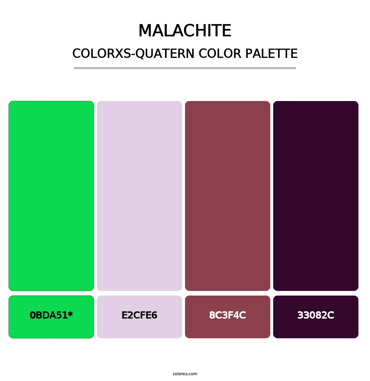 Malachite - Colorxs Quatern Palette