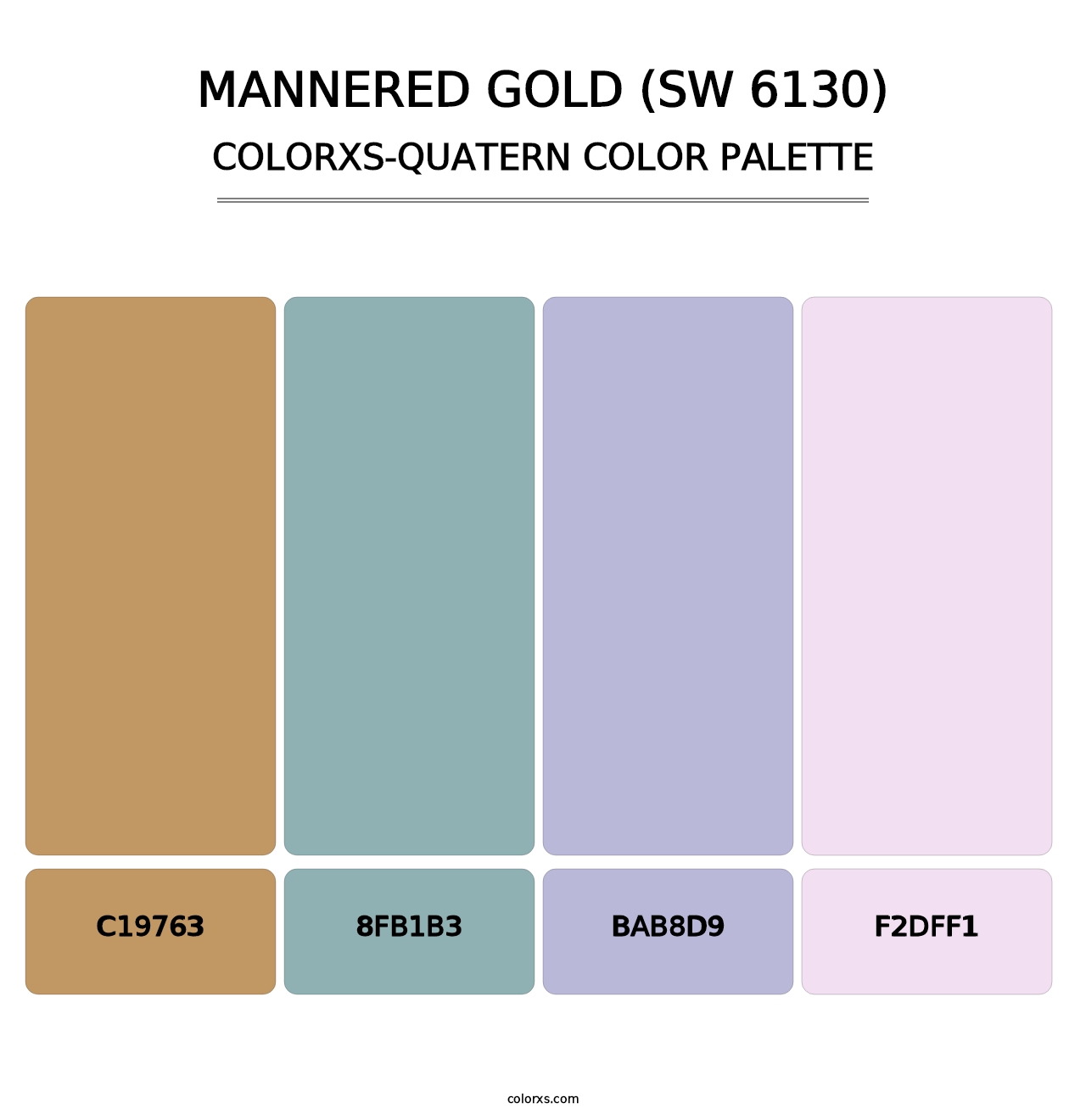 Mannered Gold (SW 6130) - Colorxs Quatern Palette