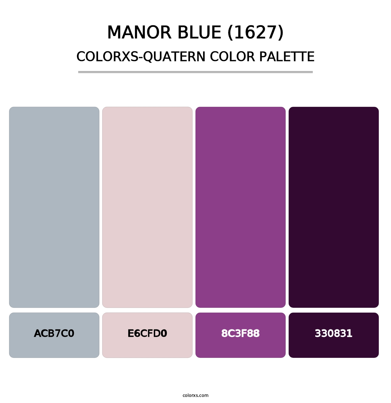 Manor Blue (1627) - Colorxs Quatern Palette