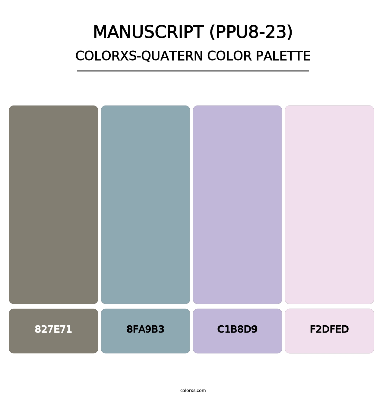 Manuscript (PPU8-23) - Colorxs Quatern Palette