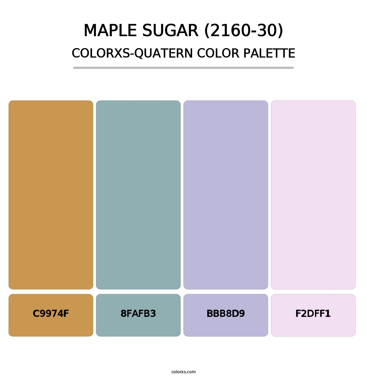Maple Sugar (2160-30) - Colorxs Quatern Palette