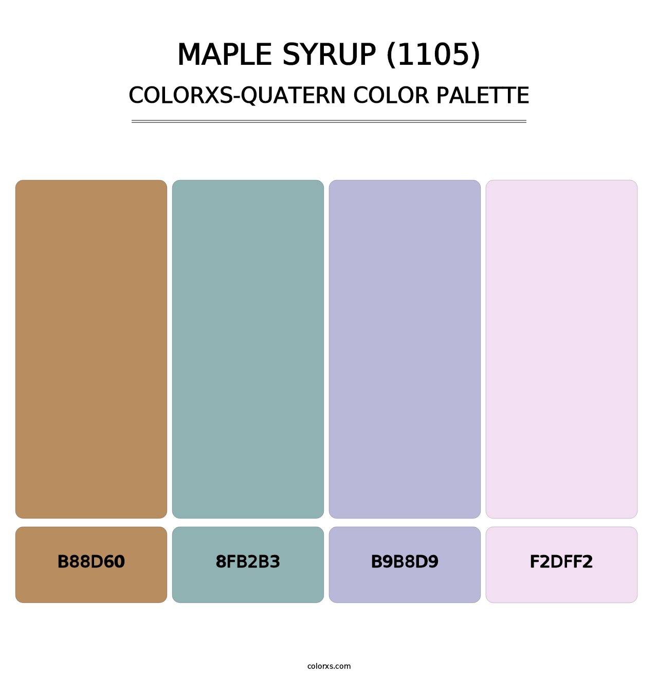 Maple Syrup (1105) - Colorxs Quatern Palette