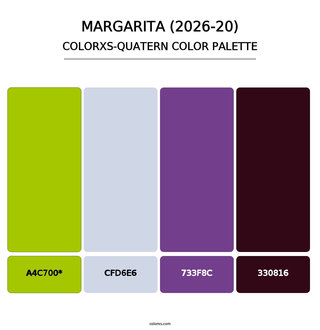 Margarita (2026-20) - Colorxs Quatern Palette