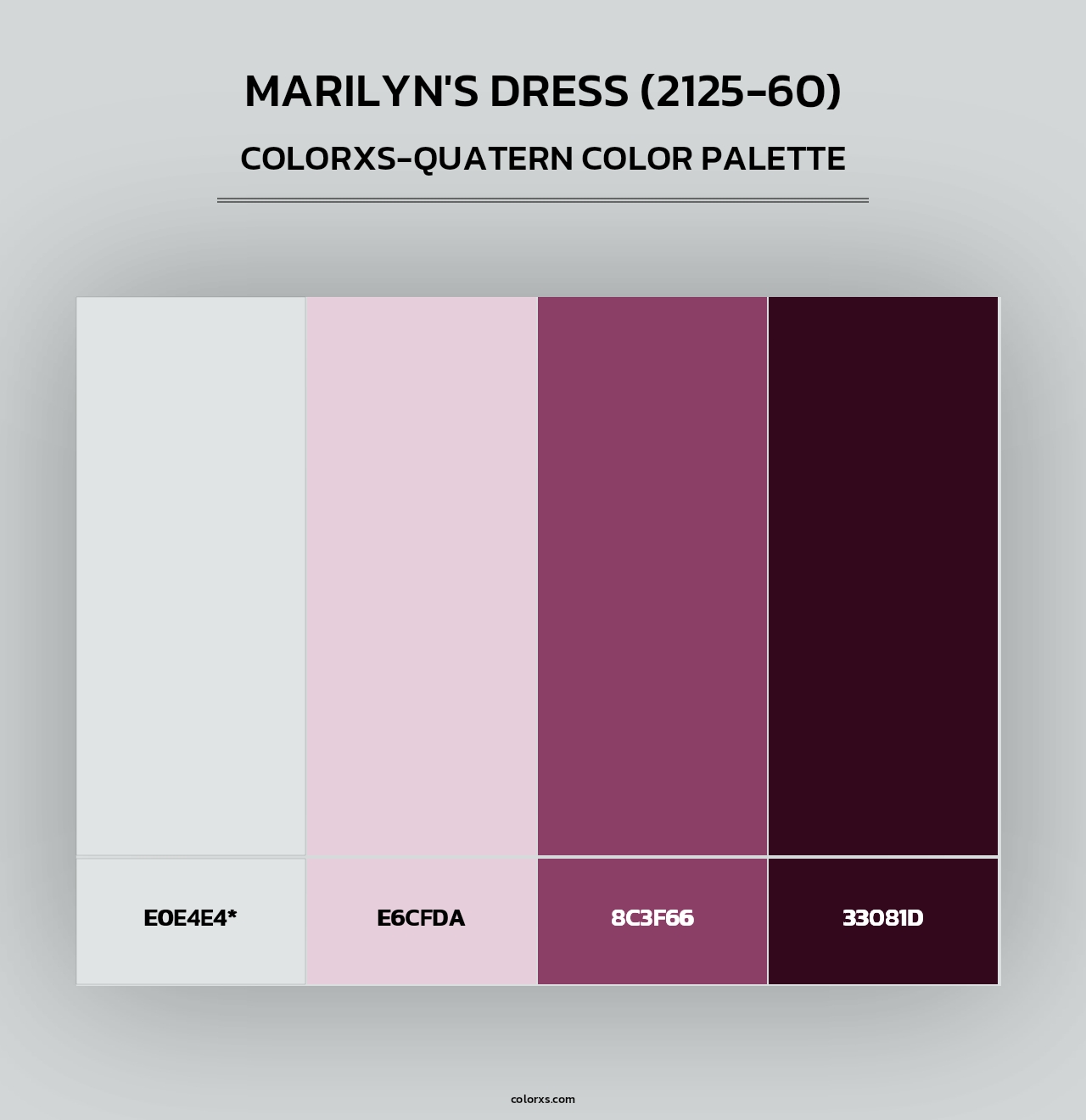 Marilyn's Dress (2125-60) - Colorxs Quad Palette