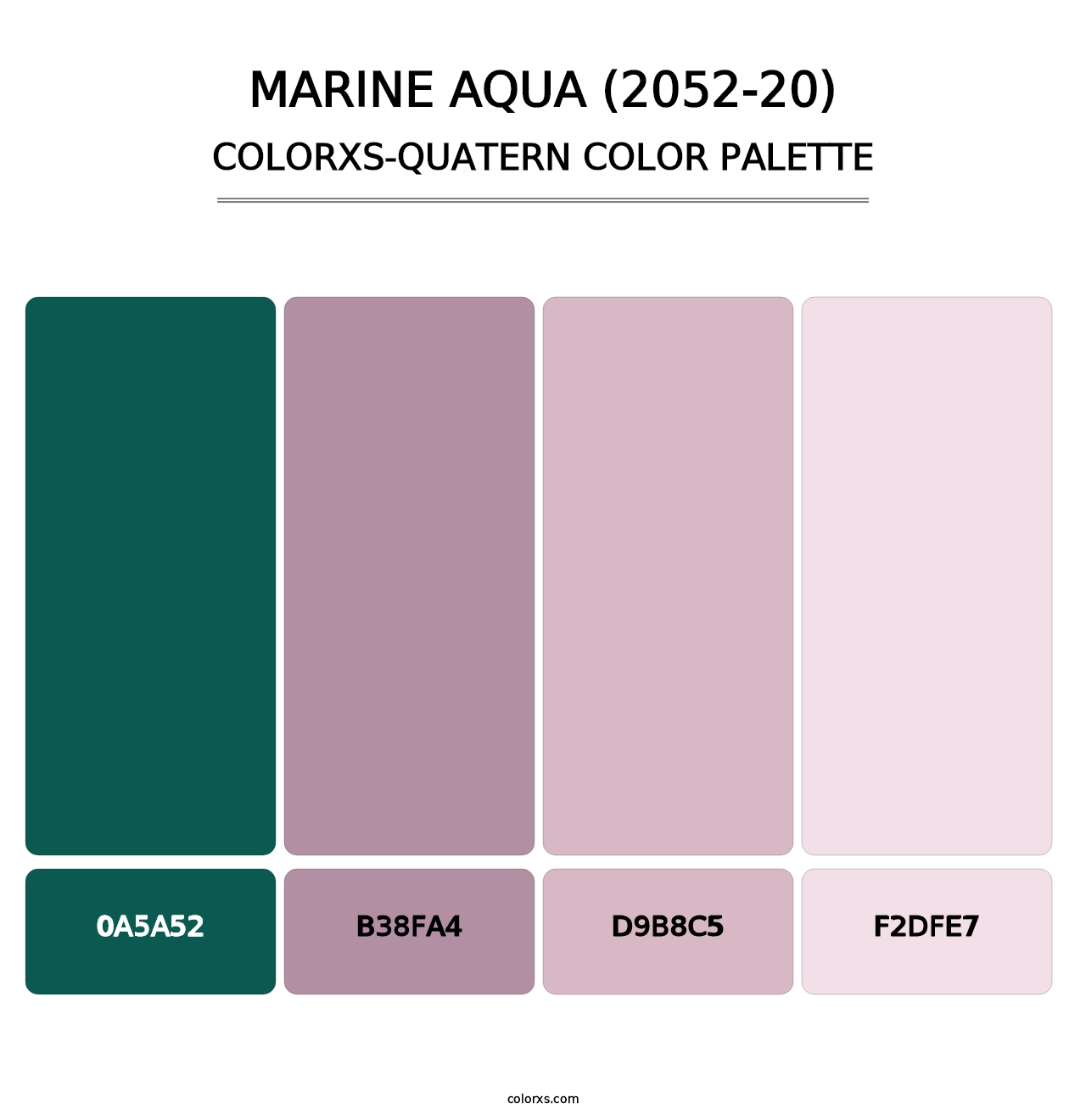 Marine Aqua (2052-20) - Colorxs Quatern Palette