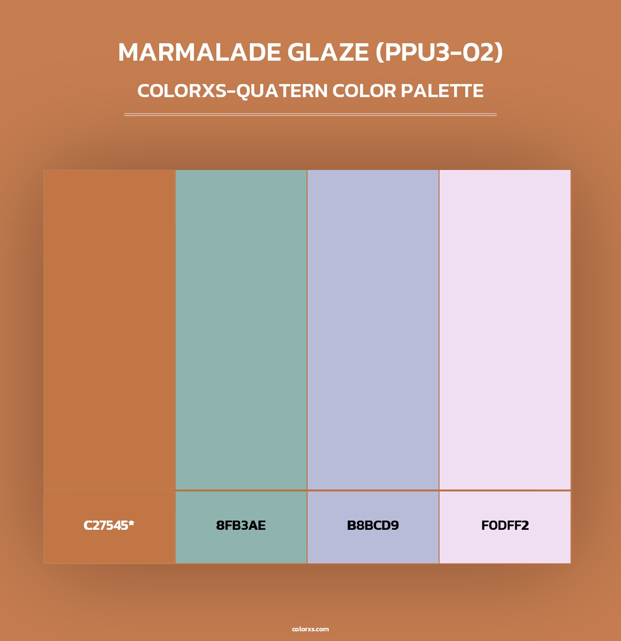 Marmalade Glaze (PPU3-02) - Colorxs Quad Palette