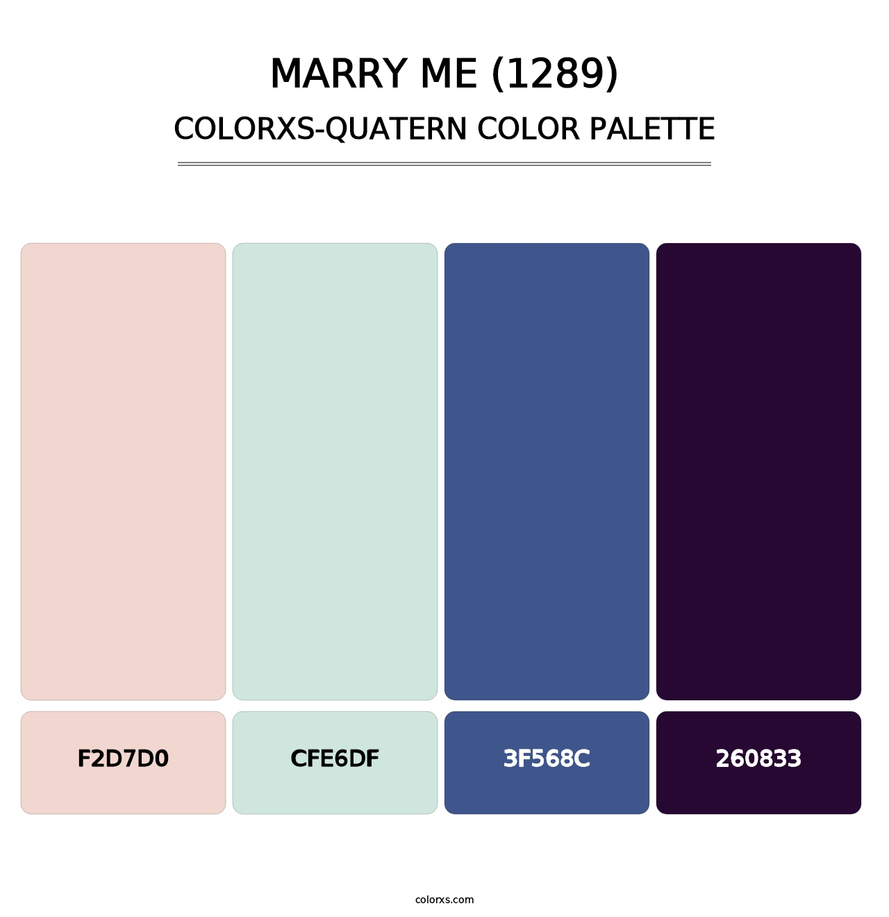 Marry Me (1289) - Colorxs Quatern Palette