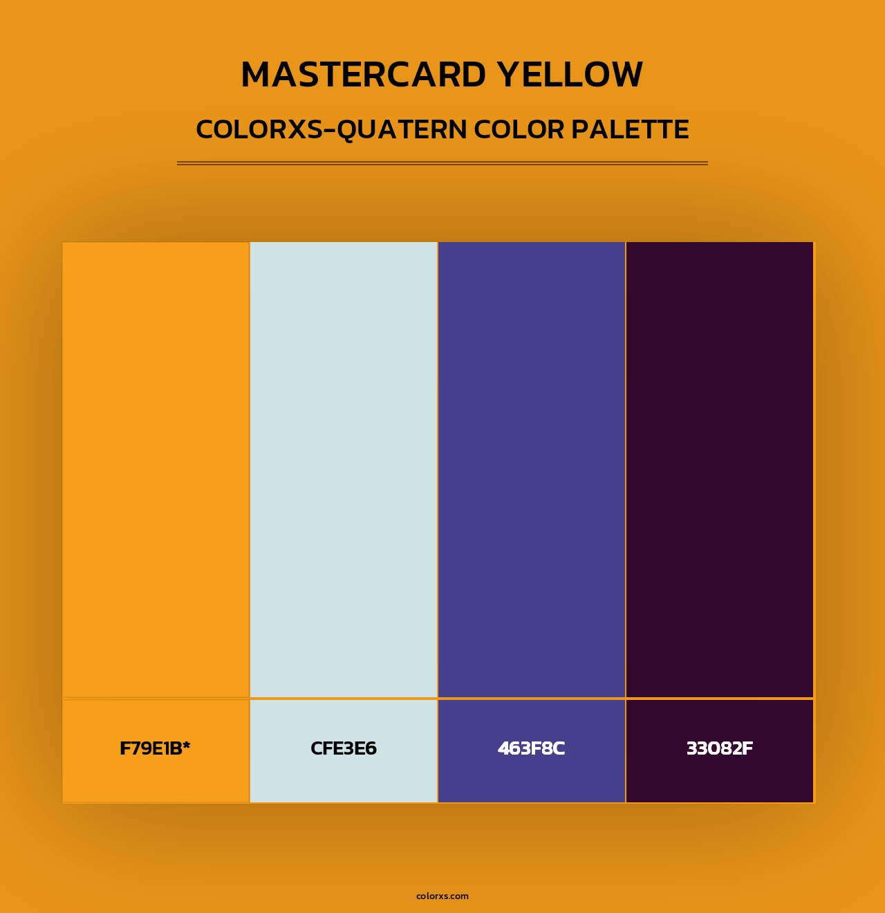 Mastercard Yellow - Colorxs Quad Palette