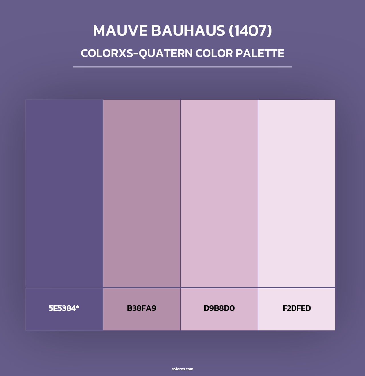Mauve Bauhaus (1407) - Colorxs Quad Palette